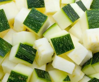 Courgette diced